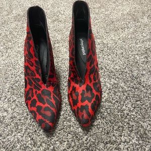 Jeffrey Campbell Electron Red Leopard Bootie